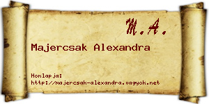 Majercsak Alexandra névjegykártya