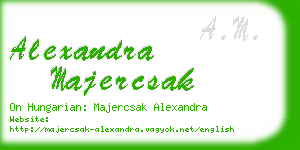 alexandra majercsak business card